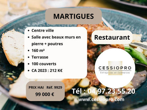 RESTAURANT 100 COUVERTS MARTIGUES CENTRE VILLE 99000 13500 Martigues