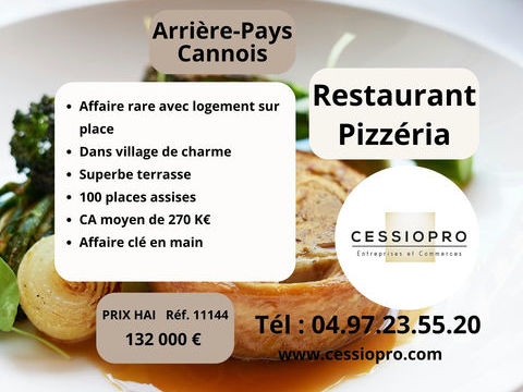 RESTAURANT   PIZZERIA AVEC APPARTEMENT   OPPORTUNIT&Eacute; DE REPRISE &Agrave; PLUSIEURS 132000 06130 Grasse