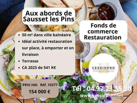 LOCAL POUR RESTAURATION ID&Eacute;AL VAE AVEC CUISINE SEMI EQUIP&Eacute;E AUX ABORDS DE SAUSSET 154000 13960 Sausset les pins
