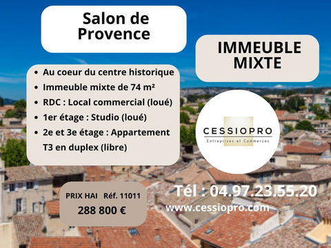 &Agrave; VENDRE   IMMEUBLE MIXTE   SALON-DE-PROVENCE 288800 13300 Salon de provence