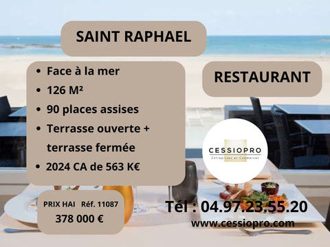 Tr&egrave;s beau restaurant traditionnel face &agrave; la mer Saint Rapha&euml;l 378000 83700 St raphael