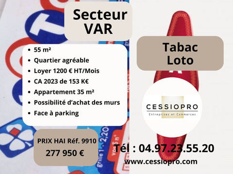 Tr&egrave;s joli petit Tabac Loto Bimbeloteries refait &agrave; neuf, Top Secteur, dans le Var. 277950 83000 Toulon