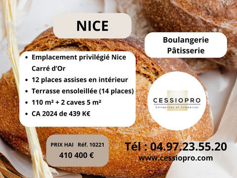 Boulangerie-P&acirc;tisserie   Emplacement privil&eacute;gi&eacute; dans le Carr&eacute; d'Or &agrave; Nice 410400 06000 Nice