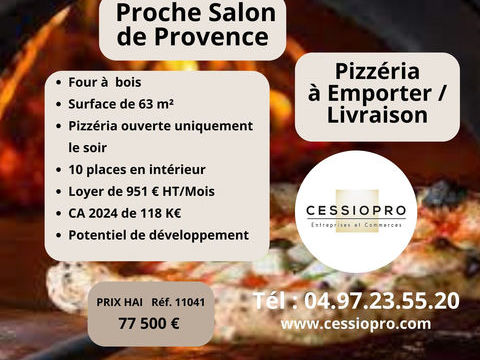 &Agrave; vendre   Pizzeria &agrave; Emporter / Livraison   Four &agrave; Bois   Proche Salon-de-Provence 77500 13300 Salon de provence