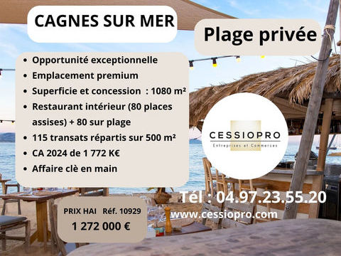 PLAGE PRIVEE CAGNES SUR MER 1272000 06800 Cagnes sur mer