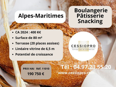 BOULANGERIE-P&Acirc;TISSERIE (CA 400K�) &agrave; C&Eacute;DER SUITE AJUSTEMENT MAJEUR DE PRIX - OPPORTUNIT&Eacute; RARE ! 190750 06740 Chateauneuf grasse