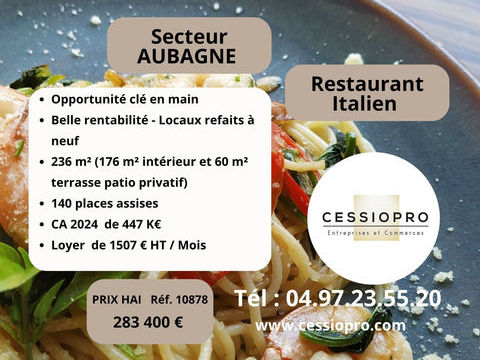 Restaurant italien avec patio privatif   Secteur d'Aubagne 283400 13400 Aubagne