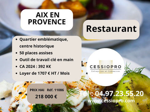 A vendre restaurant (108 m2)   Emplacement recherch&eacute; AIX EN PROVENCE  Enti&egrave;rement &eacute;quip&eacute; 218000 13100 Aix en provence