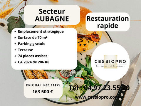 RESTAURATION RAPIDE   EMPLACEMENT STRAT&Eacute;GIQUE   SECTEUR AUBAGNE CONCEPT FORT   &Eacute;TAT IRR&Eacute;PROCHABLE 163500 13400 Aubagne