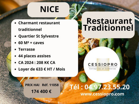 Charmant restaurant traditionnel   Quartier Saint-Sylvestre, Nice 174400 06100 Nice