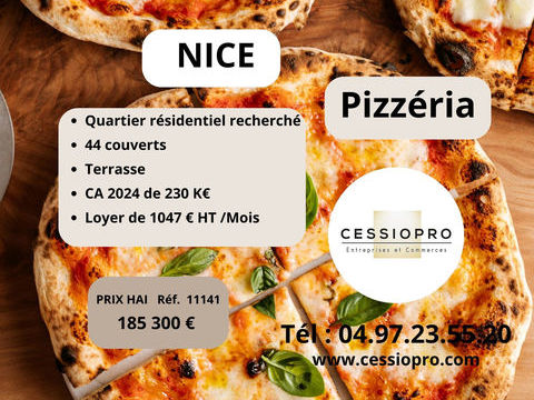 Charmante pizzeria &agrave; Nice   CA 230 000 �   Quartier r&eacute;sidentiel en pleine croissance 185300 06200 Nice