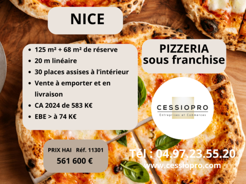 A VENDRE PIZZERIA SOUS FRANCHISE A NICE 561600 06000 Nice