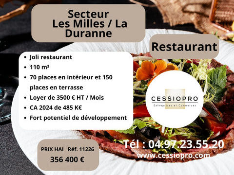 A vendre Restaurant   Secteur Les Milles / La Duranne 356400 13290 Aix en provence