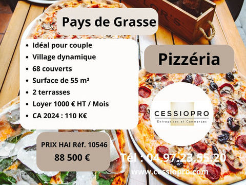 CHARMANTE PIZZERIA AVEC TERRASSE - IDEAL POUR COUPLE   VILLAGE DYNAMIQUE DU PAYS DE GRASSE 88500 06530 Cabris