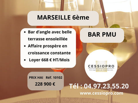 BAR PMU + TERRASSE A MARSEILLE 6i&egrave;me 228900 13006 Marseille