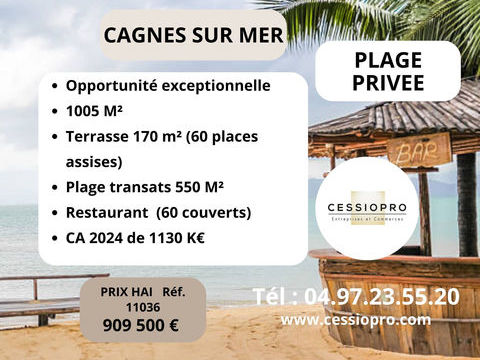 PLAGE PRIVEE CAGNES SUR MER A VENDRE 909500 06800 Cagnes sur mer