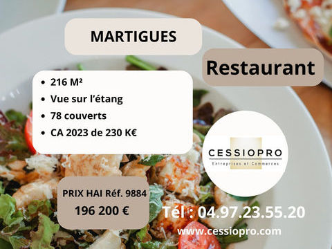 RESTAURANT AVEC VUE SUR L'ETANG - MARTIGUES CENTRE-VILLE 196200 13500 Martigues