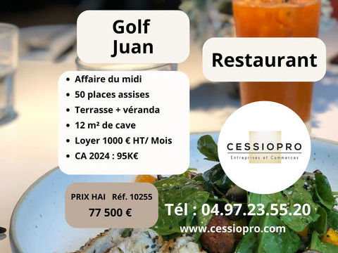 Golfe juan , restaurant du midi, id&eacute;al couple 1er affaire, terrasse 77500 06220 Vallauris