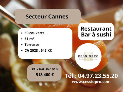 Restaurant Bar &agrave; Sushi au centre de Cannes 518400 06400 Cannes