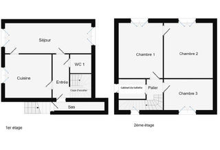  Maison � vendre 3 pi�ces 74 m�