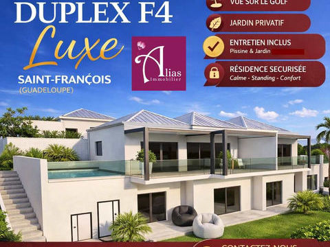   Duplex F4 Luxe � Louer Saint-Fran�ois   Vue Golf, Piscine & Entretien Inclus | Le Green Maison - 4 pi�ce(s) - 115 m�