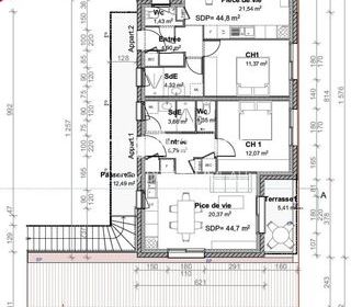  Appartement � vendre 2 pi�ces 44 m�