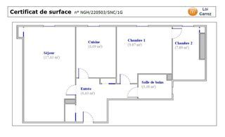  Appartement � vendre 3 pi�ces 51 m�