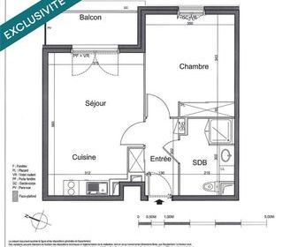  Appartement � vendre 2 pi�ces 44 m�