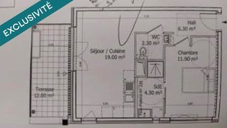  Appartement � vendre 2 pi�ces 44 m�