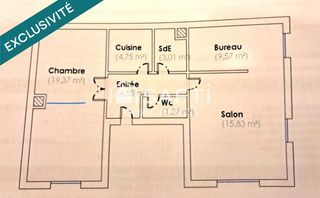  Appartement � vendre 3 pi�ces 58 m�