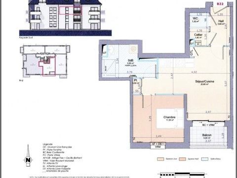  Appartement � vendre 2 pi�ces 45 m�