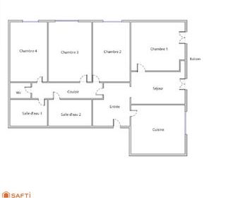  Appartement � louer 5 pi�ces 77 m�