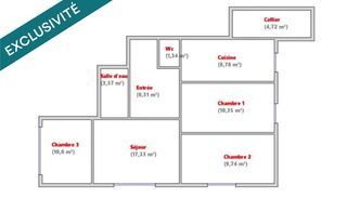  Appartement � vendre 3 pi�ces 68 m�