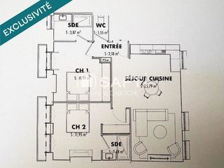  Appartement � vendre 3 pi�ces 59 m�