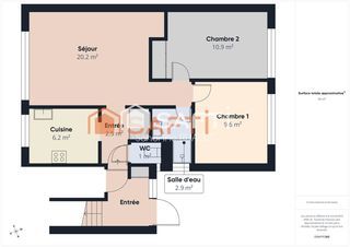  Appartement � vendre 3 pi�ces 55 m�