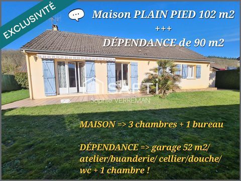  Maison PLAIN PIED 102 m2 + DEPENDANCE 90 m2 Maison - 6 pi�ce(s) - 102 m�