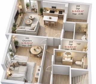  Appartement � vendre 4 pi�ces 43 m�