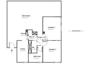  Appartement � vendre 4 pi�ces 67 m�