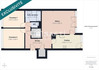  Appartement � vendre 3 pi�ces 70 m�