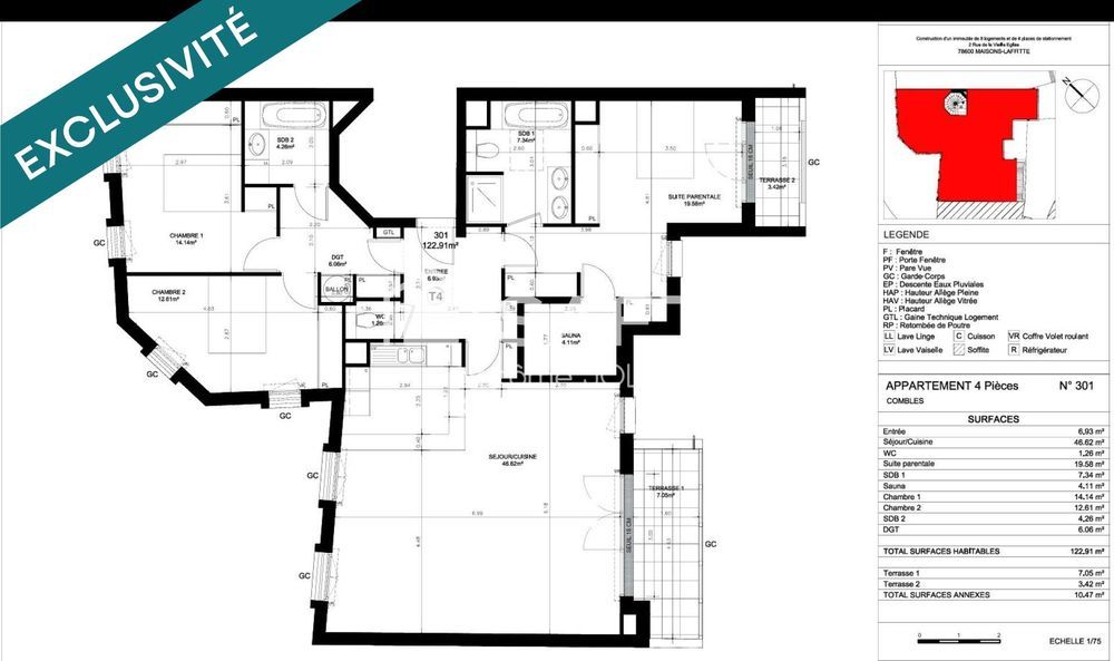 � vendre  Appartement Maisons-Laffitte (78600)