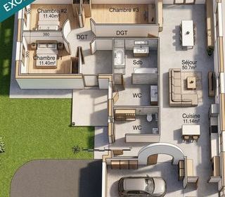  Maison 5 pi�ces 125 m� Wanquetin