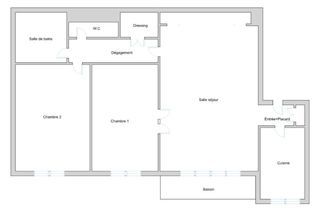  Appartement � vendre 3 pi�ces 57 m�