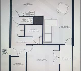  Appartement � vendre 2 pi�ces 56 m�