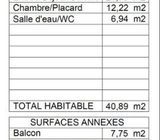  Appartement � vendre 2 pi�ces 41 m�