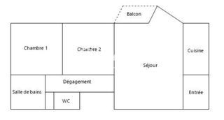  Appartement � vendre 3 pi�ces 56 m�