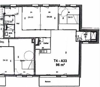  Appartement � vendre 4 pi�ces 96 m�