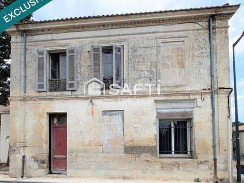   Saucats centre � Maison de ville 95 m� � Petit prix, gros potentiel & travaux possibles Maison - 4 pi�ce(s) - 96 m�