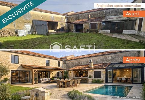   Authentique corps de ferme charentais avec fort potentiel Maison - 7 pi�ce(s) - 300 m�