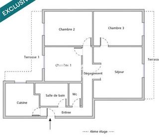  Appartement � vendre 4 pi�ces 73 m�