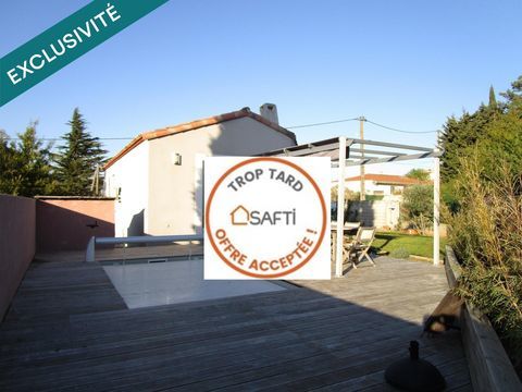   Villa plain pied 4 faces de 95m� sur terrain avec piscine de 457m� et grand garage Maison - 4 pi�ce(s) - 96 m�